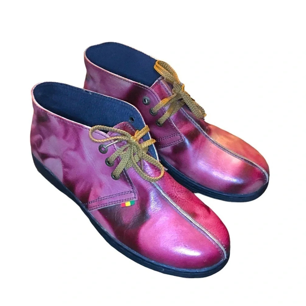 Men’s Marbled Lace Up Dress Shoes Boots Size 45 EU
